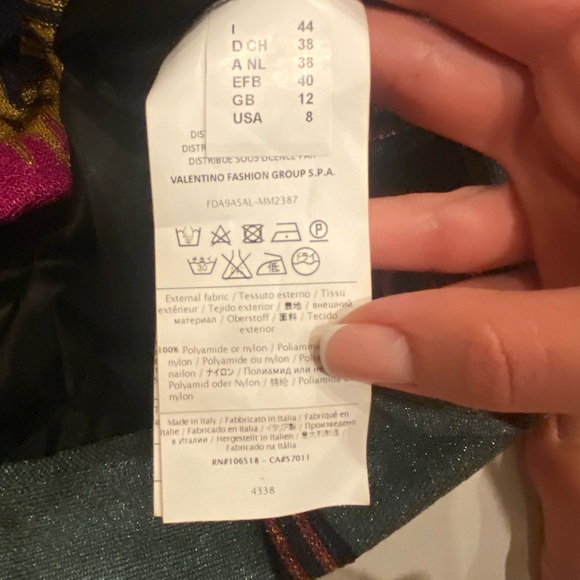 Missoni Zigzag Lightweight Mini Dress Size L Black Multicolor Swim Coverup Chic - Picture 6 of 6